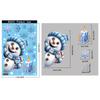 1/2/4/6/8/9 Sheets Blue Christmas Window Clings With Snowman Santa Reindeer Patterns Perfect For Winter Holiday Party Decoration
