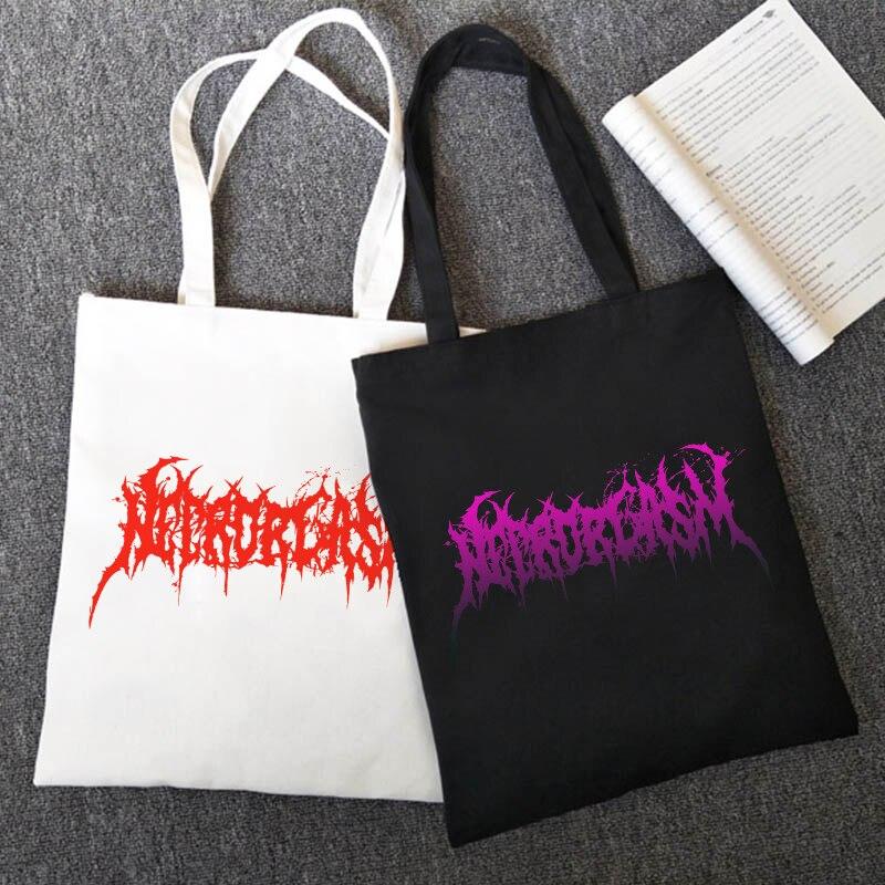 Geantă gotică pentru femei, geantă de pânză Harajuku y2k, întunecată, de mare capacitate, genți de umăr Ulzzang noi