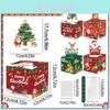 Christmas Themed Pattern Paper Box Set Holiday Decoration Props For Holiday Celebrations