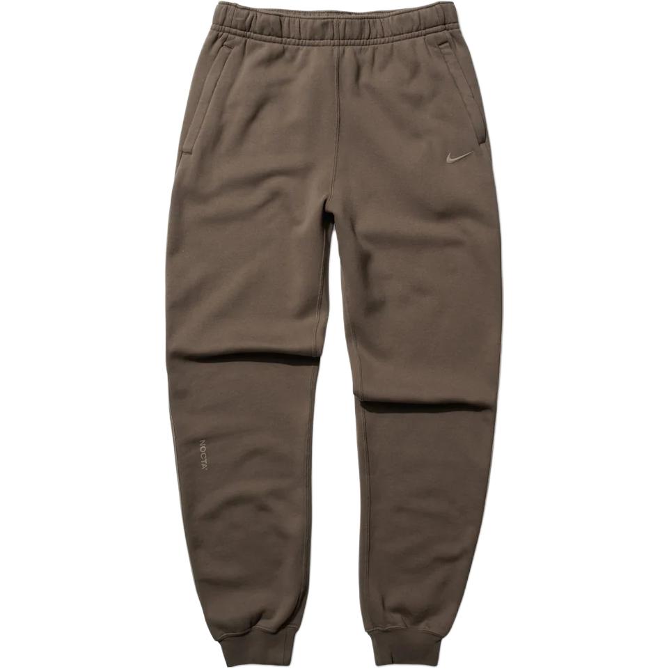 Nike Solid Color Mid Waist Loose Fit Jogger Pants Men Bottoms Brown FN7661-040