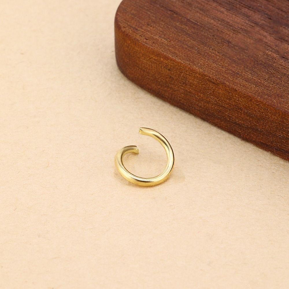 50pcs Polished Metal Keychain Rings Gold Keys Attachment Connecting Accessory Flat Key Rings  Car