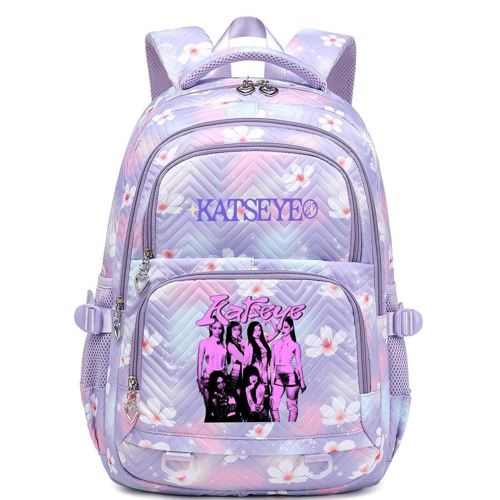 Mochila con Estampado de Ojo de Gato, Bolso Escolar Dulce y Fresco de Gran Capacidad para Estudiantes de Secundaria