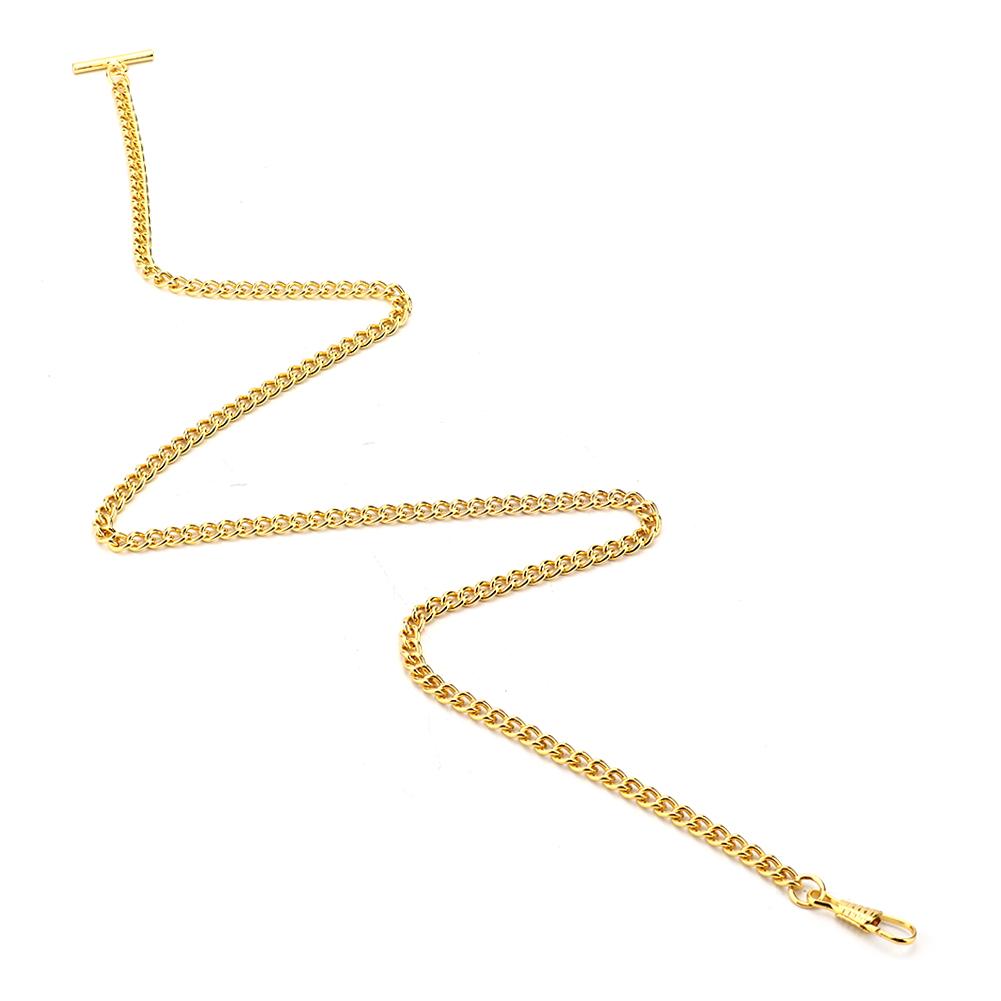 Longitud 65cm Retro Barra T Cadena de Reloj de Bolsillo Colgante Soporte Metal Accesorios para Reloj de Bolsillo Oro