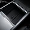 For Tesla New Model Y Juniper 2026 2025 Launch Model 3 Highland 2024 Center Console Armrest Storage Box Upper&Lower Silicone Mat
