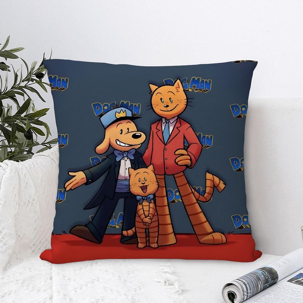Comic Cartoon D-Dogmans Kissenbezug Sofa Dekorative Zuhause Doppelseitiger Druck Plüsch Quadratische Wurfkissenbezüge Kissen Dekor Bezug