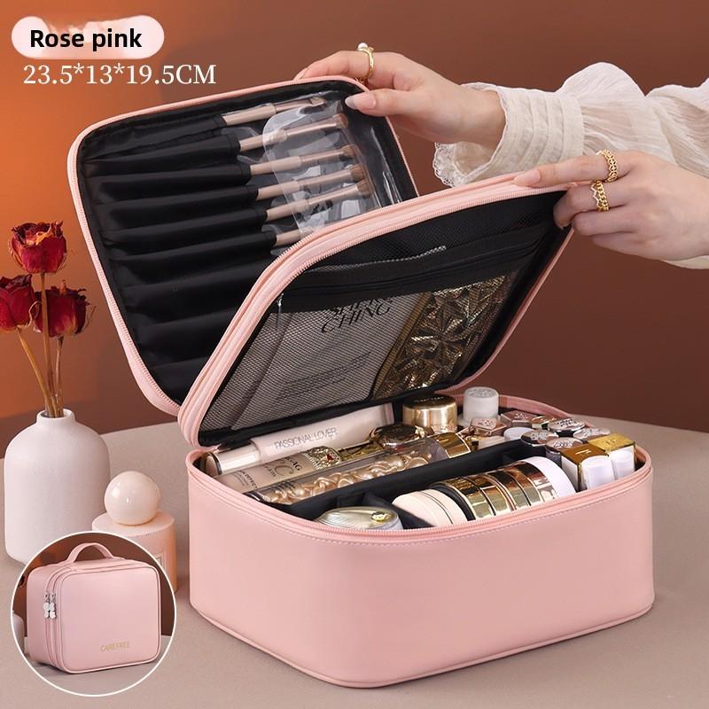 Pu Makeup Bag With Large Capacity For Travel And Daily Use In Elegant City Style