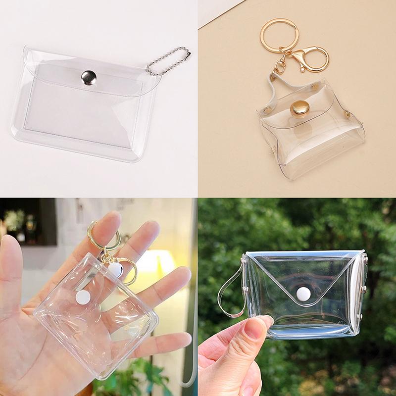 Transparent Mini Coin Purse Keychain Bag Charm Handbag Design Coin & Earphone Holder Novelty Miniature Purse Keychain