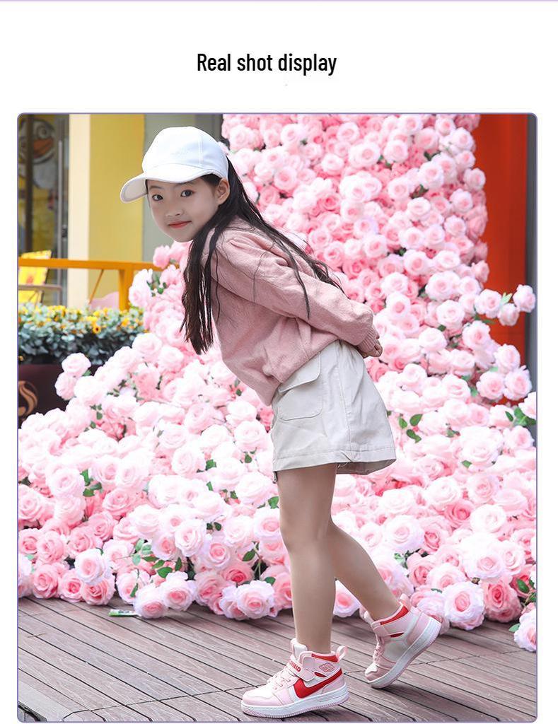 Dámské zimní vysoké sportovní boty 2025, podšité sametem pro teplo, dvouvrstvá bavlna, pro střední a starší děti.