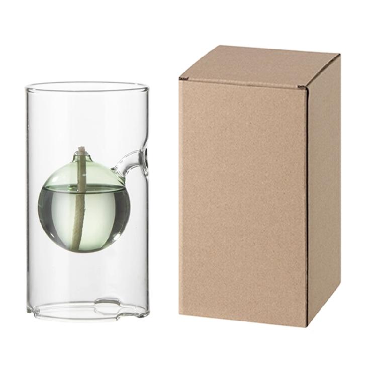 Fuels Refillable Glass Oil Candle Tornados Styles Candle Holders Outdoor/Indoor Lantern Dining,Emergency Lighting