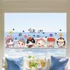 Cartoon cat stickers wall stickers children's room layout stickers wall room bedroom warm decoration wallpaper