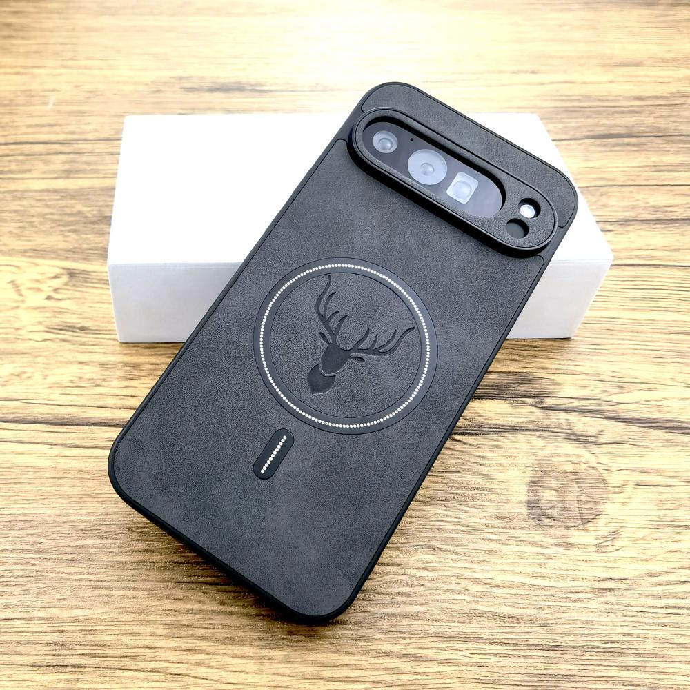 Luxuriöse Hülle aus Kunstleder für Google Pixel 10 9 8 7 Pro XL A 9A 8A 7A 10Pro 9Pro 8Pro 7Pro ProXL Magsafe Wireless Charge Cover