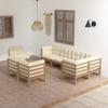 Day and Night - Day and Night Garden Furniture 8 Pieces and Cushions Solid Pine Wood