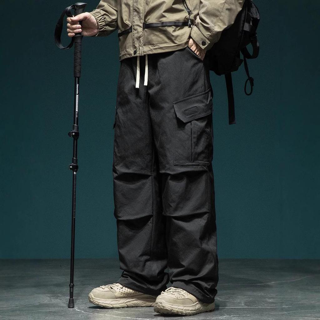 Men's Loose Plus Size Outdoor Waterproof Ski Pants - Winter Warm 90% Duck Down, Cold-Resistant, Thick Cargo Style