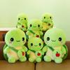 Adorable Green Apple Turtle Plush Pillow - Soft, Cute Stuffed Animal Gift