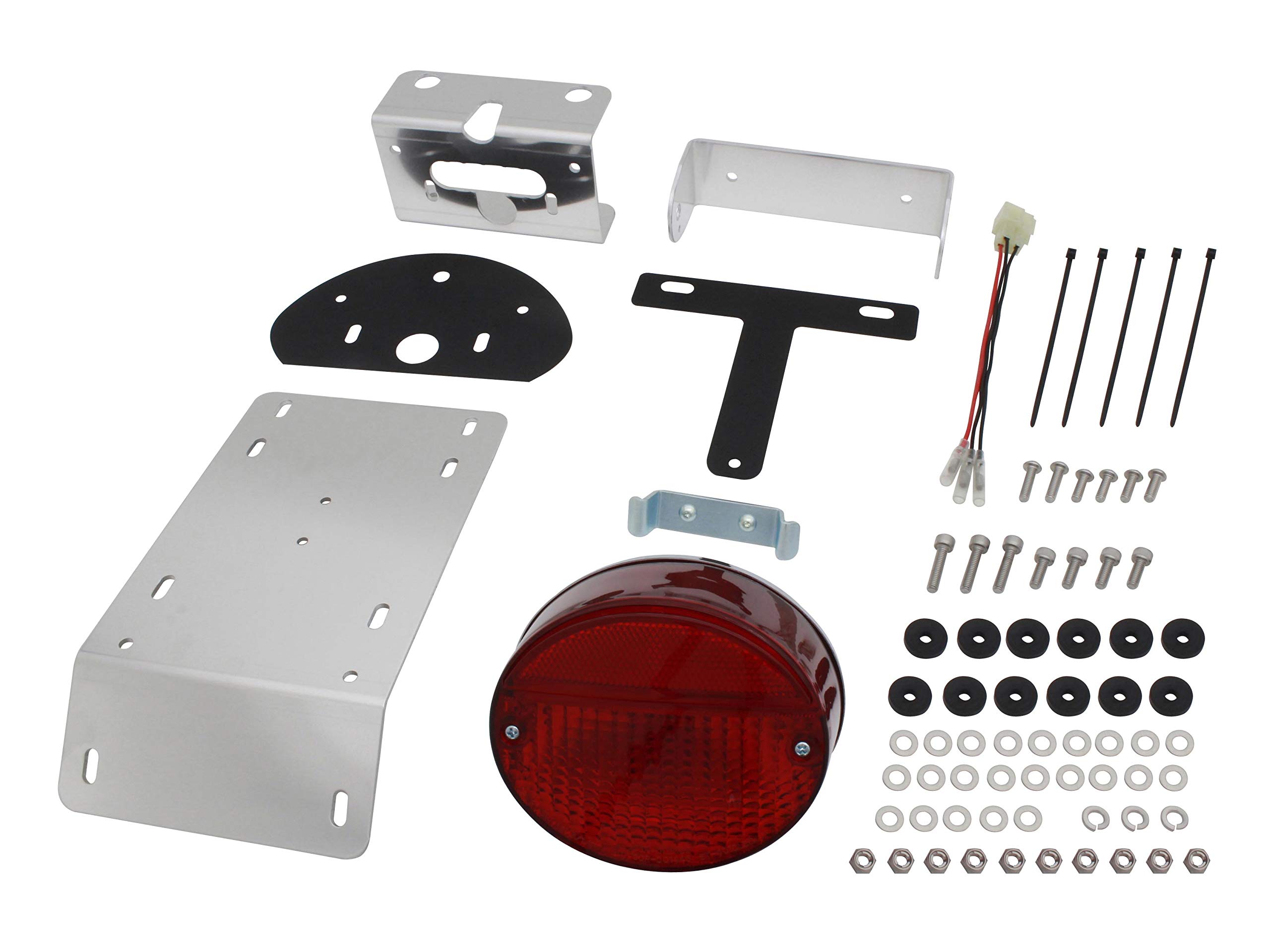 POSH FAITH Motorcycle Accessories Z2 Tail Lamp Fender Eliminator Bulb Type for Zephyr Red Kit, (Red), 750/RS, Lens, 030090-Z2-10