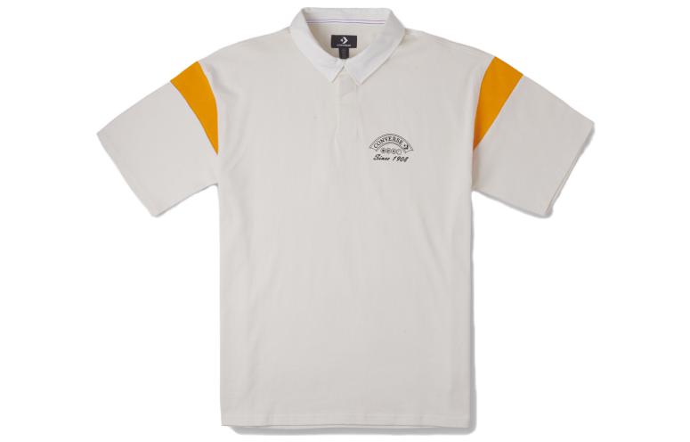 Converse T Shirts Men s White Polo Collar Moderate Straight Fit 10026173-A01 XL