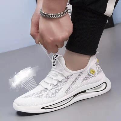 Fashion Men's Sports Shoes Lace Up New Autumn Breathable Mesh Trendy Comfortable Non Slip Soft Sole Casual Outdoor Walking Running Shoes