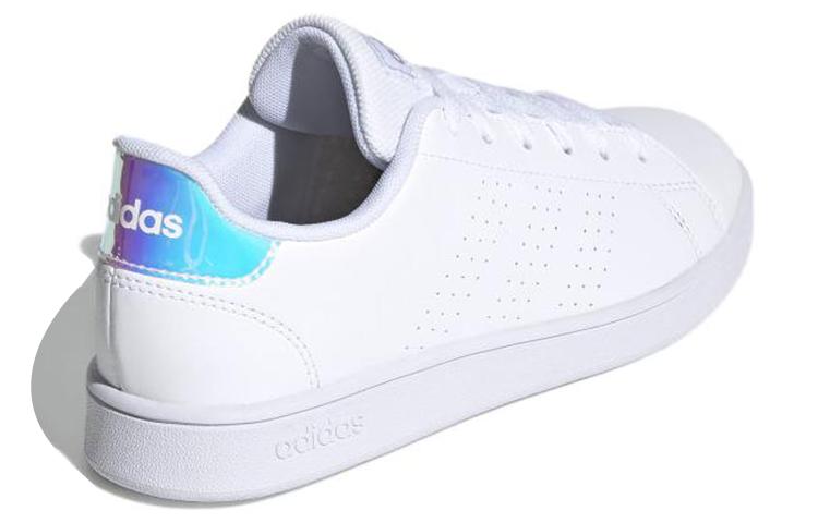 Adidas Neo ADVANTAGE K Comfortable Abrasion Resistant Low top Kids' Skateboarding Shoes White Green Kids' FY4624