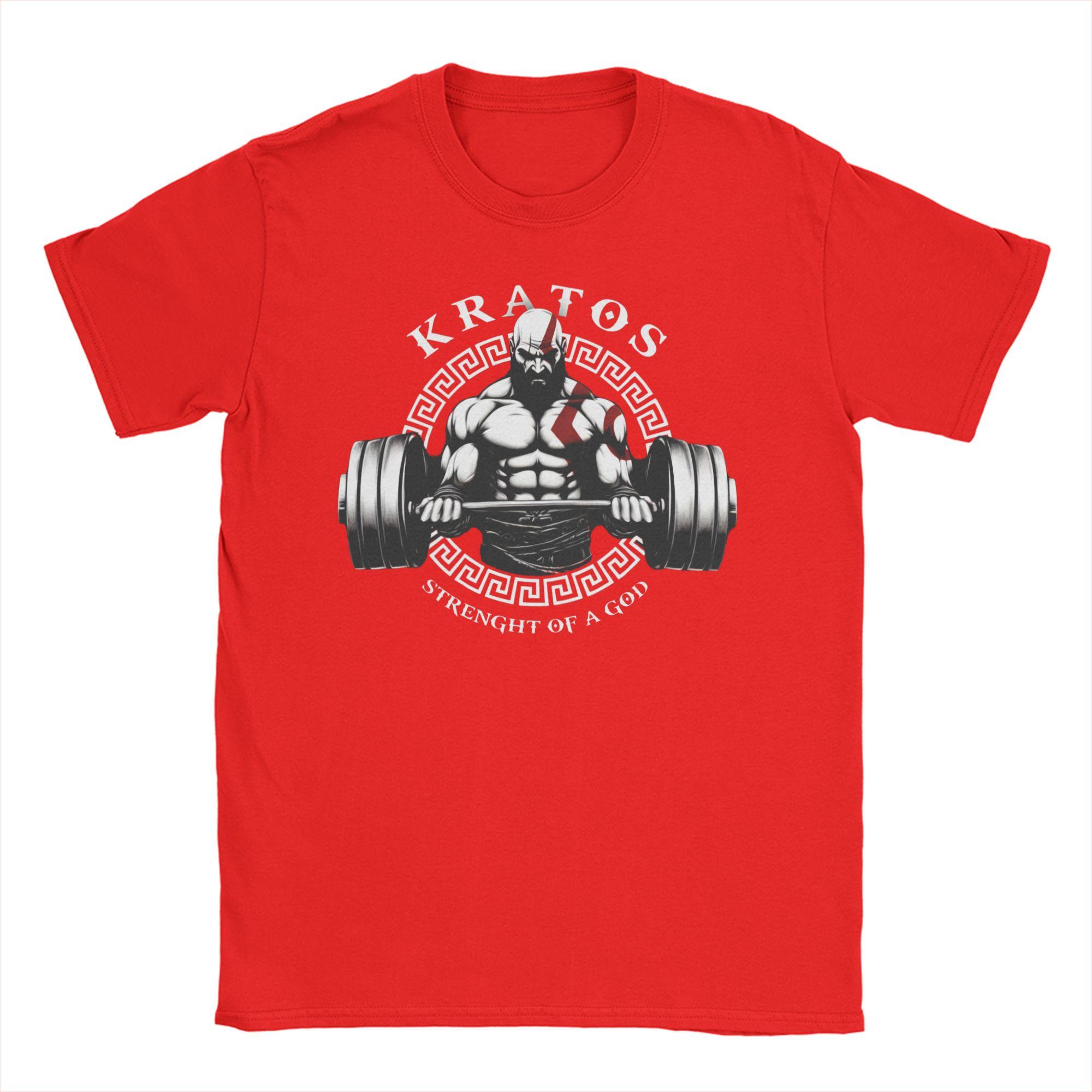 Kratos Gym God of War TShirts for Unisex Women Novelty Cotton Tee Shirt O Neck Short Sleeve T Shirts Printed Clothing S
