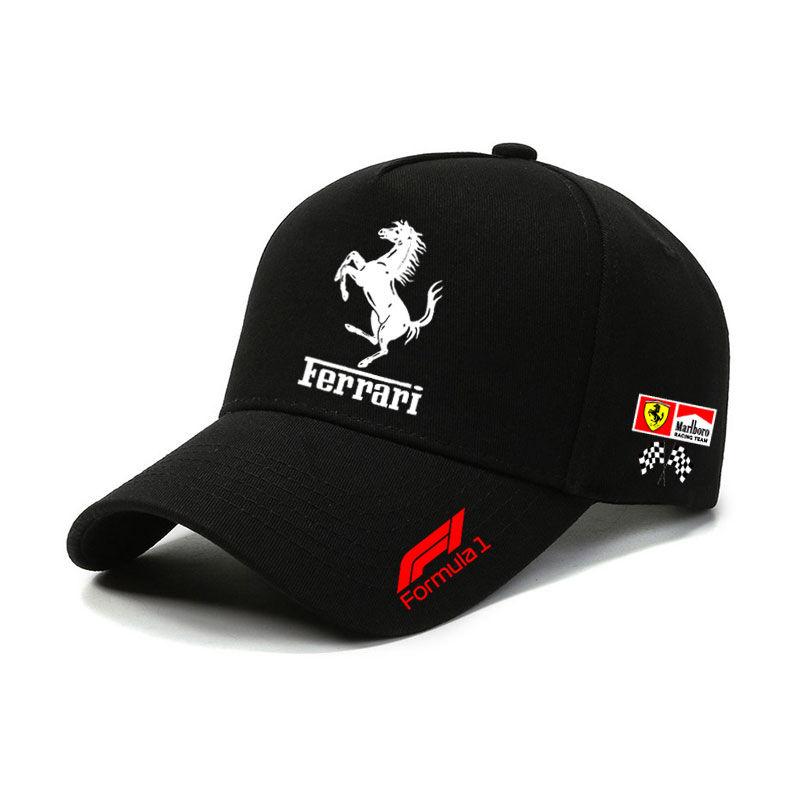 Car Logo Cotton Adjustable Baseball Hat Outdoor Auto Accessories For Ferrari Roma F80 296 GTB GTS SF90 Stradale Spider Spyde JQ1