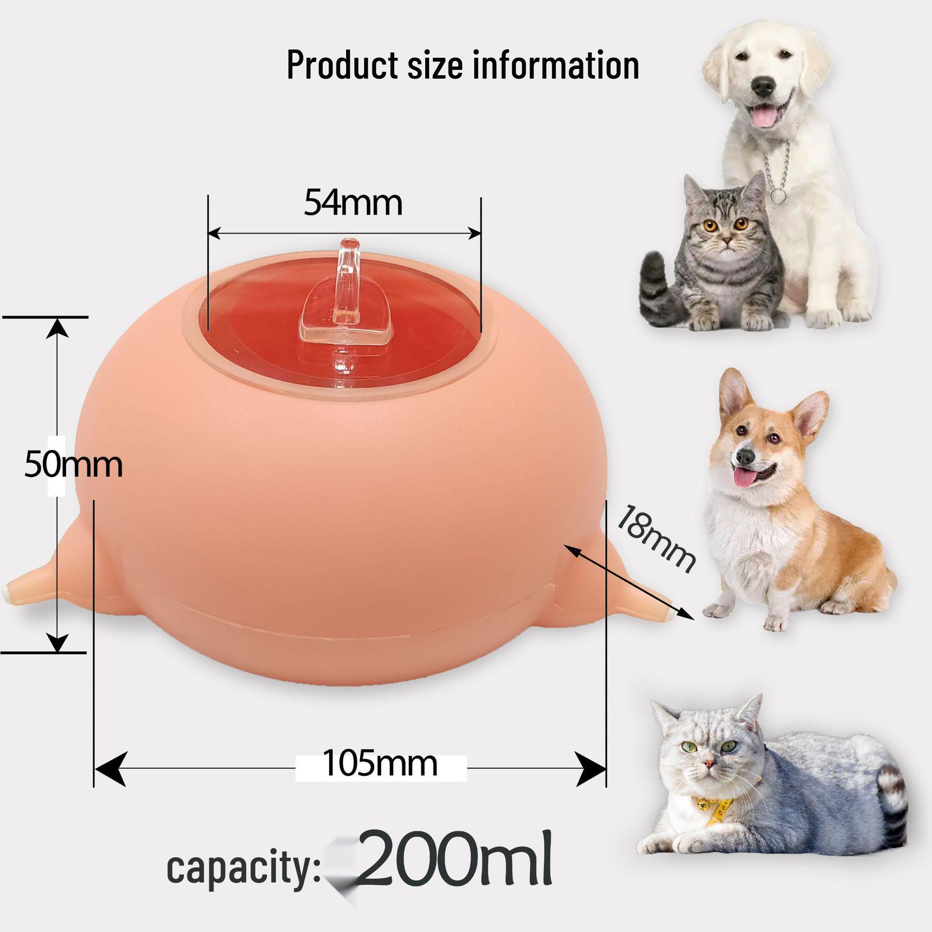 

Bionic Silicone Pet Nursing & Anti-Choking Automatic Milk and Water Feeder Three Nipples розовый
