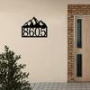 Metal Address Sign Mountain Rustic Outdoor Wall Decor Garden Home Gift