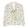 Fashion New 2024 Autumn Long Sleeve Lace Up Bow Collar Print Chiffon Blouse Shirt Women Tops Blouses Shirts J487