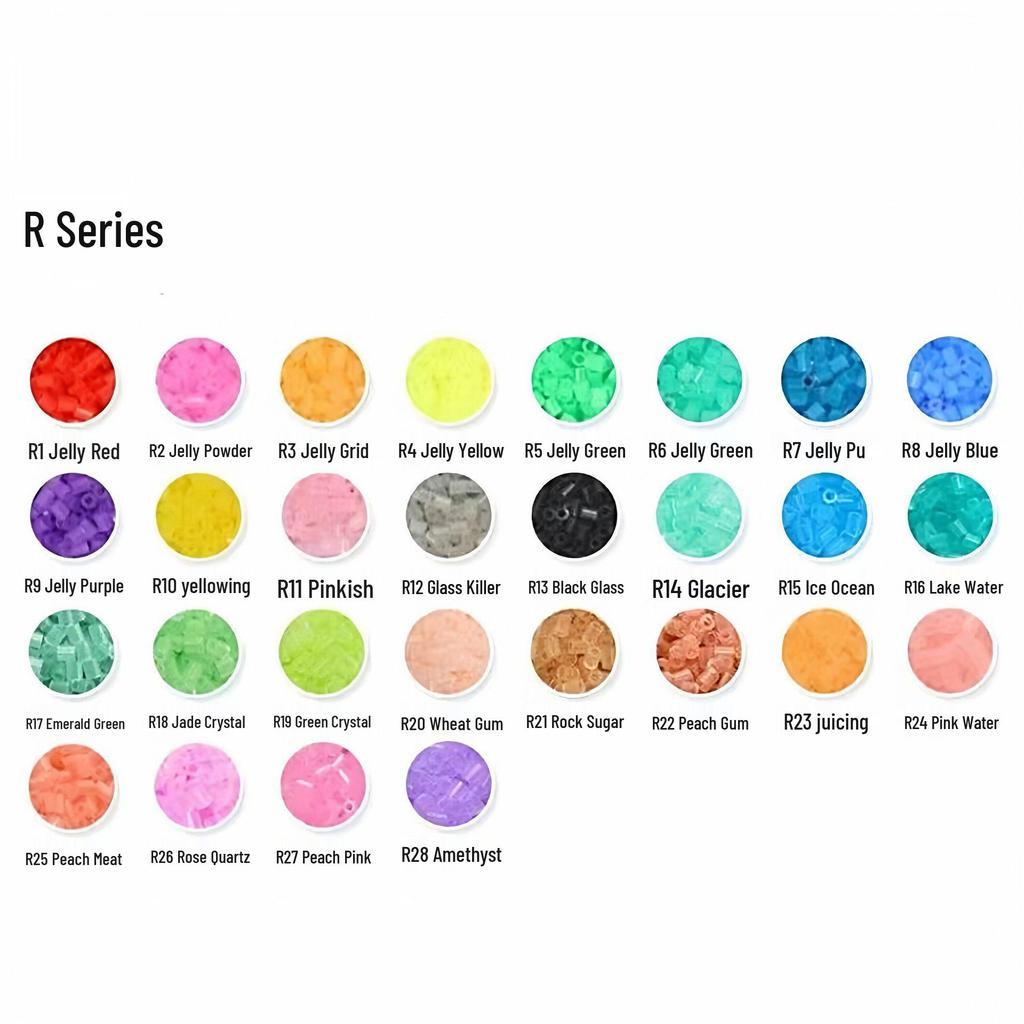 Clear Puzzled Beans Special Color Refill Pack, Black & White, 2.6mm Handmade DIY Fuse Beads Toy Set
