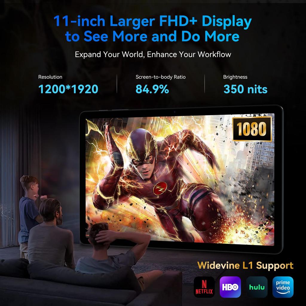 ZENVA T90 Android Tablet 11-inch FHD+ 1920*1200 Android 16 8000mAh Battery 24GB Expandable RAM With Keyboard and Mouse