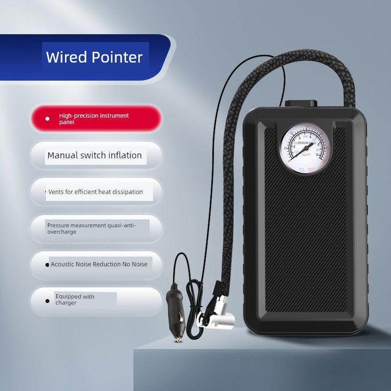 

Fashion German Import Technology New Arrival Vehicle Air Pump Portable Air Pump Electric Lighting Car Wireless Fight Wired pointer model