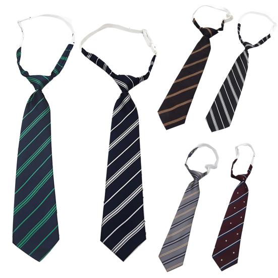 Adults Tie Striped Jacquard Pattern Adjustable Tightness Necktie Japanese Style Weddings Formal Events Uniform Accessory
