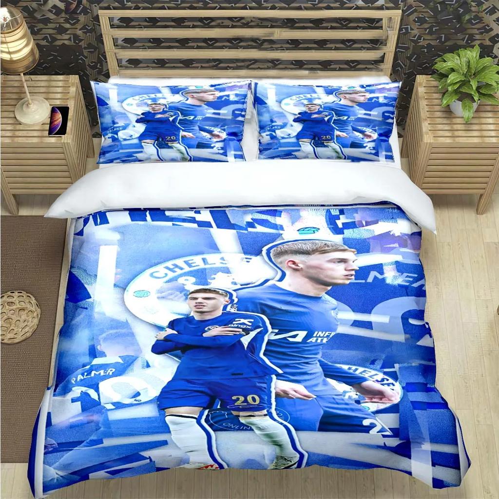 Berühmtes UK. Fußballstars C-Cole P-Palmer Druck Bettwäsche Set Bettbezug Steppdecke Bett Jugend Kind Mädchen Junge Luxus Geburtstagsgeschenk