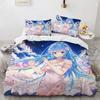 Kawaii Anime Sexy Girl Bedding Set,Duvet Cover Comforter Bed Set Quilt Cover Pillowcase,King Queen Twin Size Boys Girls Adults