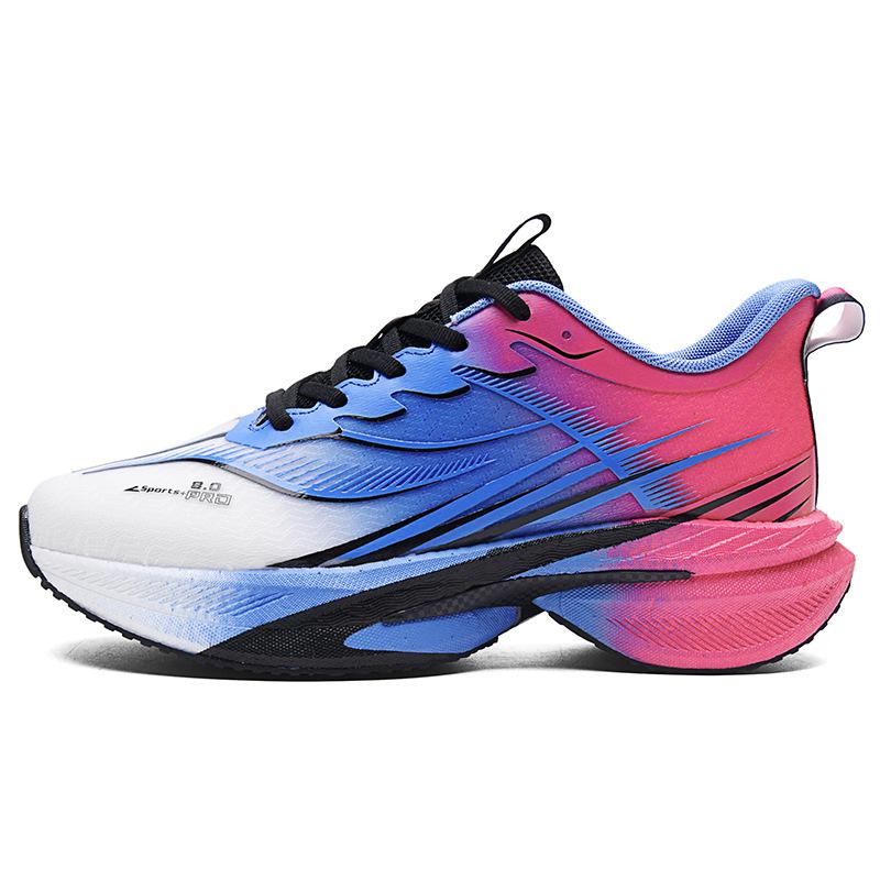 Men's shoes summer new carbon board running shoes sole light soft shock absorption trend versatile casual sports shoes