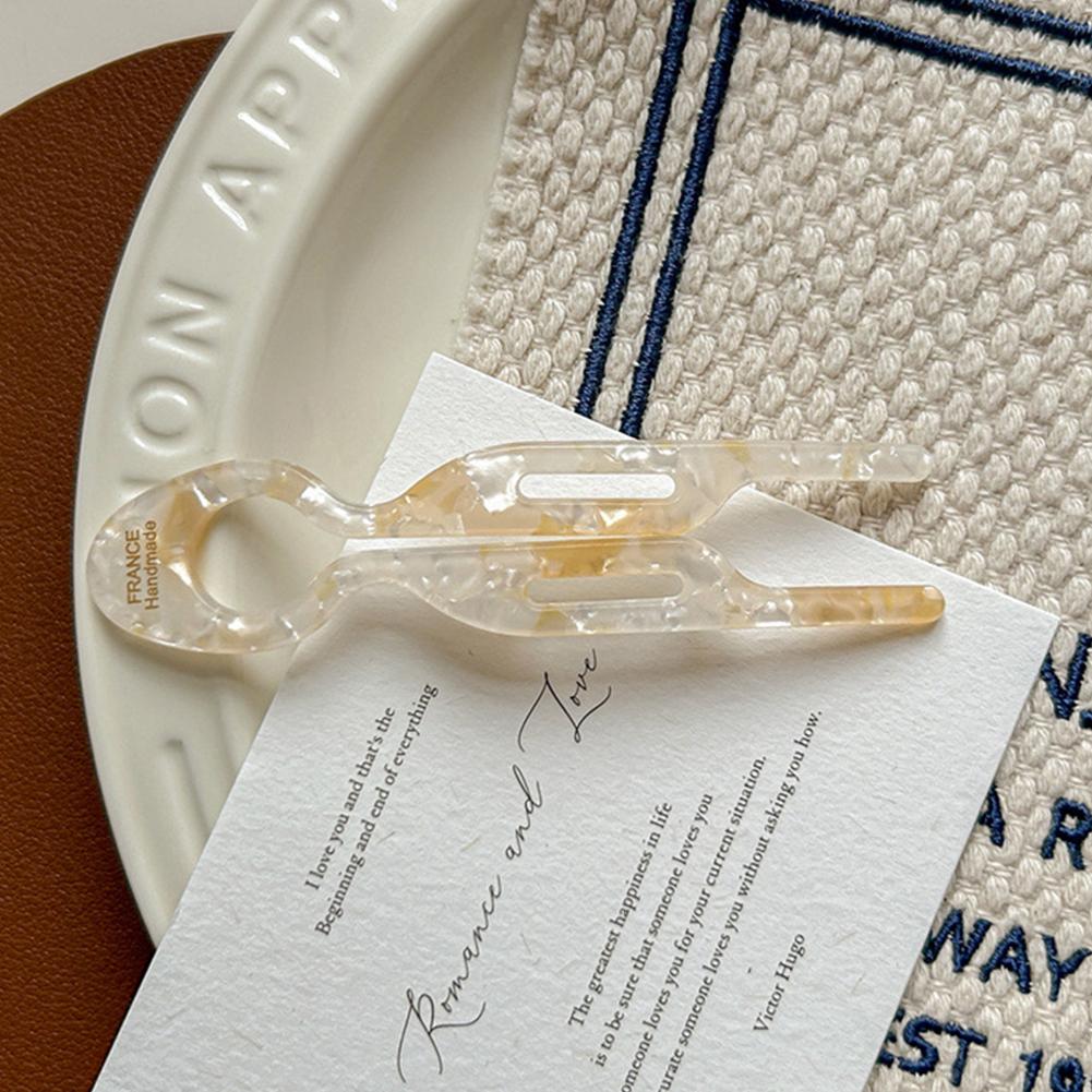 Elegantní U-tvarovaná sponka do vlasů s rybím ocasem, acetátová sponka do vlasů pro snadné drdoly, vidlička do vlasů, dívčí vlasové doplňky