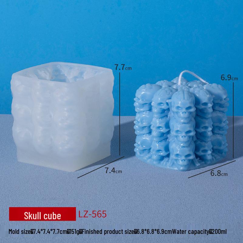 Sanshin Κερί Αρωματοθεραπείας & Διάχυτης Καλούπι Σιλικόνης - DIY Μαγικός Κύβος Αναμνηστικό Στολίδι