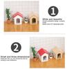 1:12 Miniature Dog House Realistic Excellent Workmanship Wood Fairy Micro Landscape Dog House for Children