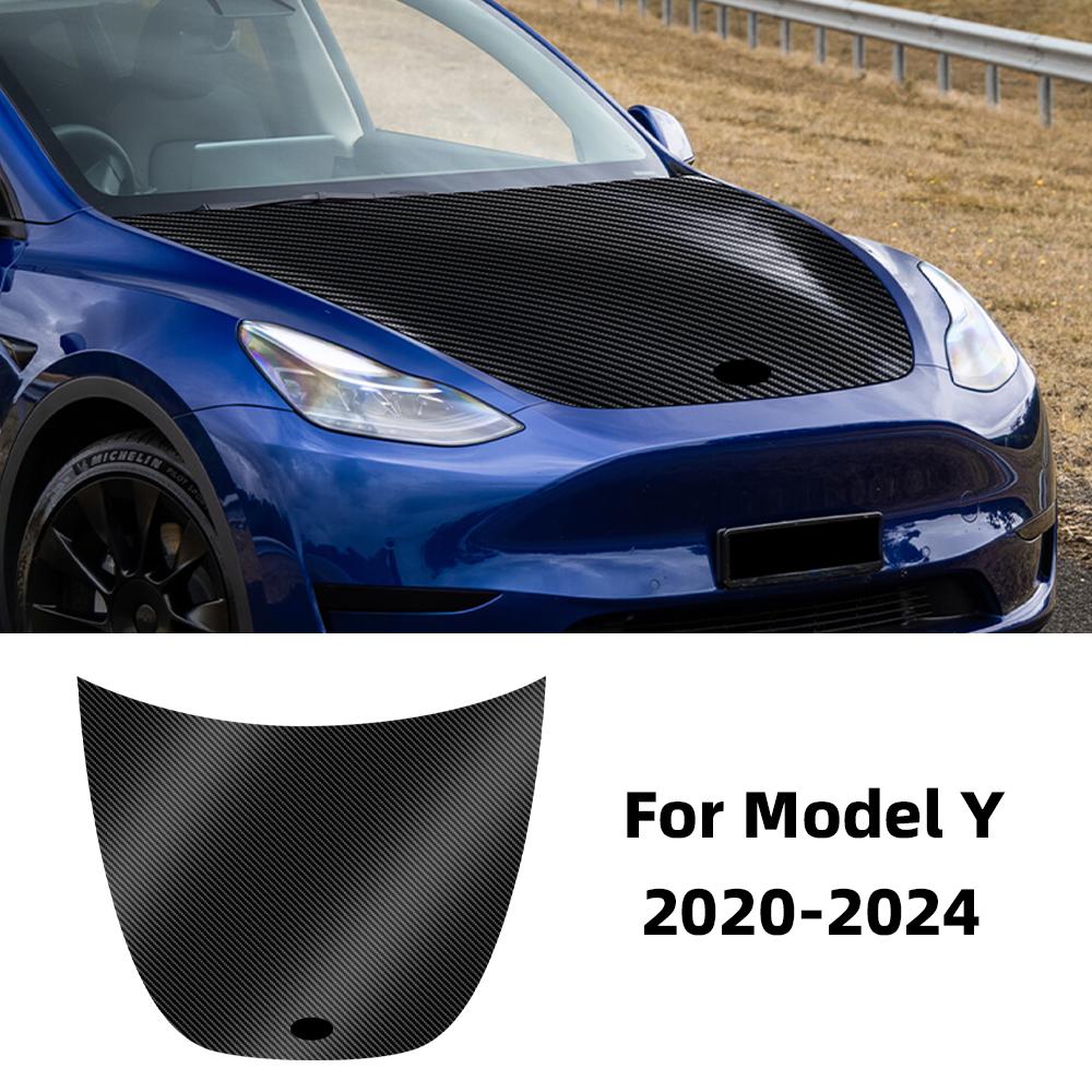 Carbon Fiber Pattern PPF Car Paint Protection Engine Film Trim for Tesla Model 3 Model Y 2020-2025 Highland 2025 Juniper 2025-up
