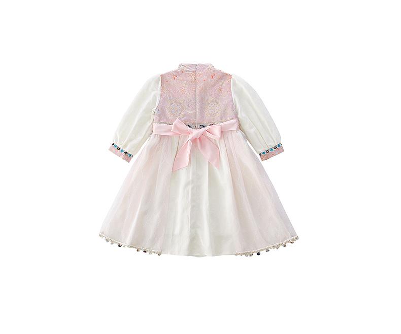 Girls' Spring & Autumn 2025 Ethnic Style Princess Dress