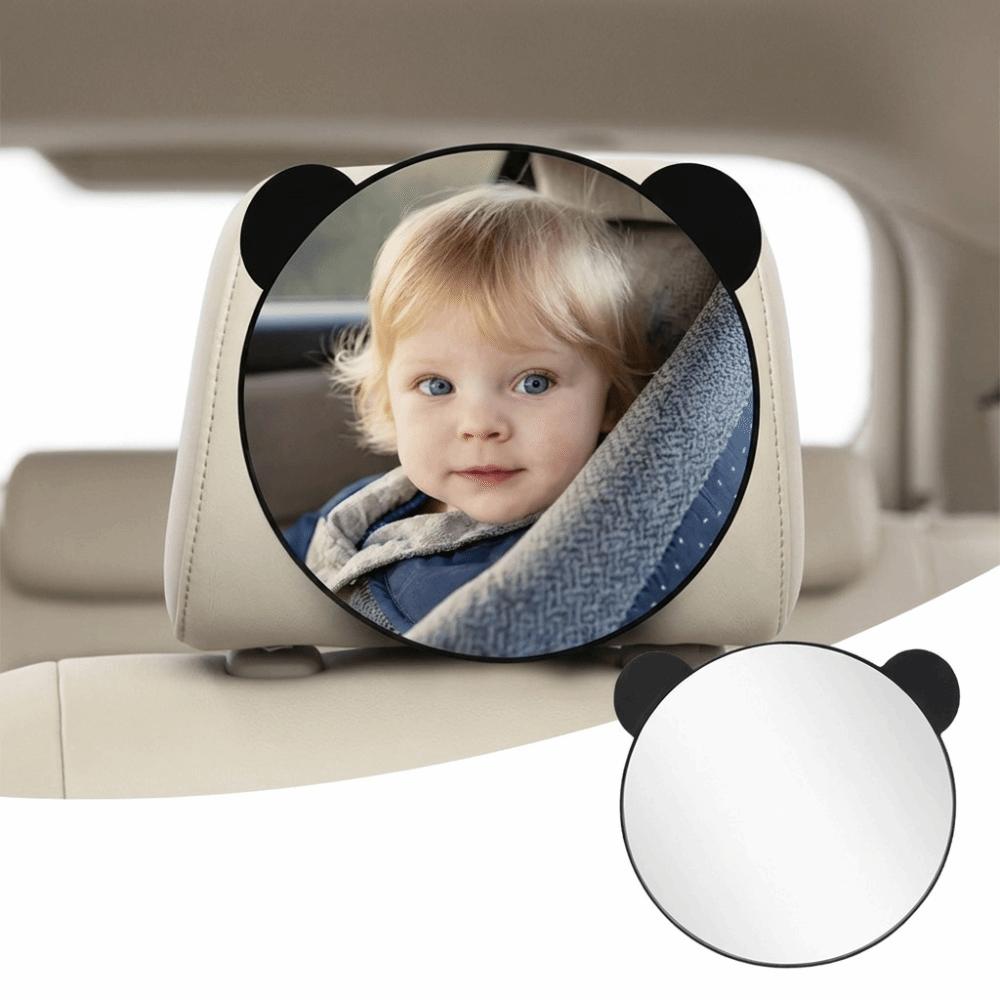 Bear Ear Baby Car Mirror Round Mirror Face Car Baby Observation Mirror  Newborn Travel