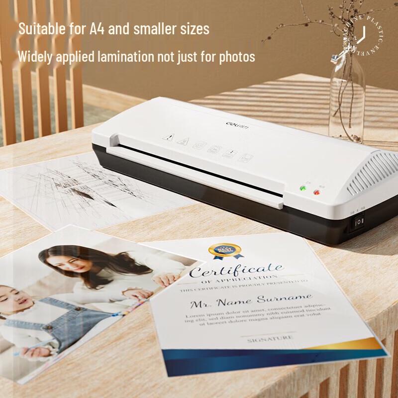 Deli 3898 A4 Home Photo Laminator CN Plug (adapter Included)