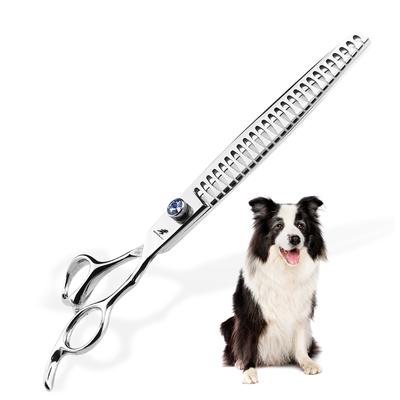 8.0 Inch Nimpson, Silver, Fishbone Tooth Scissors, Pet Grooming Scissors