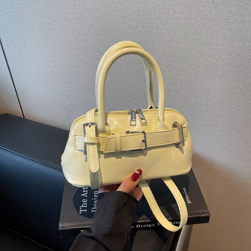 

Сумка премиум-класса женская большой вместимости новая весенне-летняя нишевого дизайна сумка-мессенджер портативная сумка-боулинг жёлтый