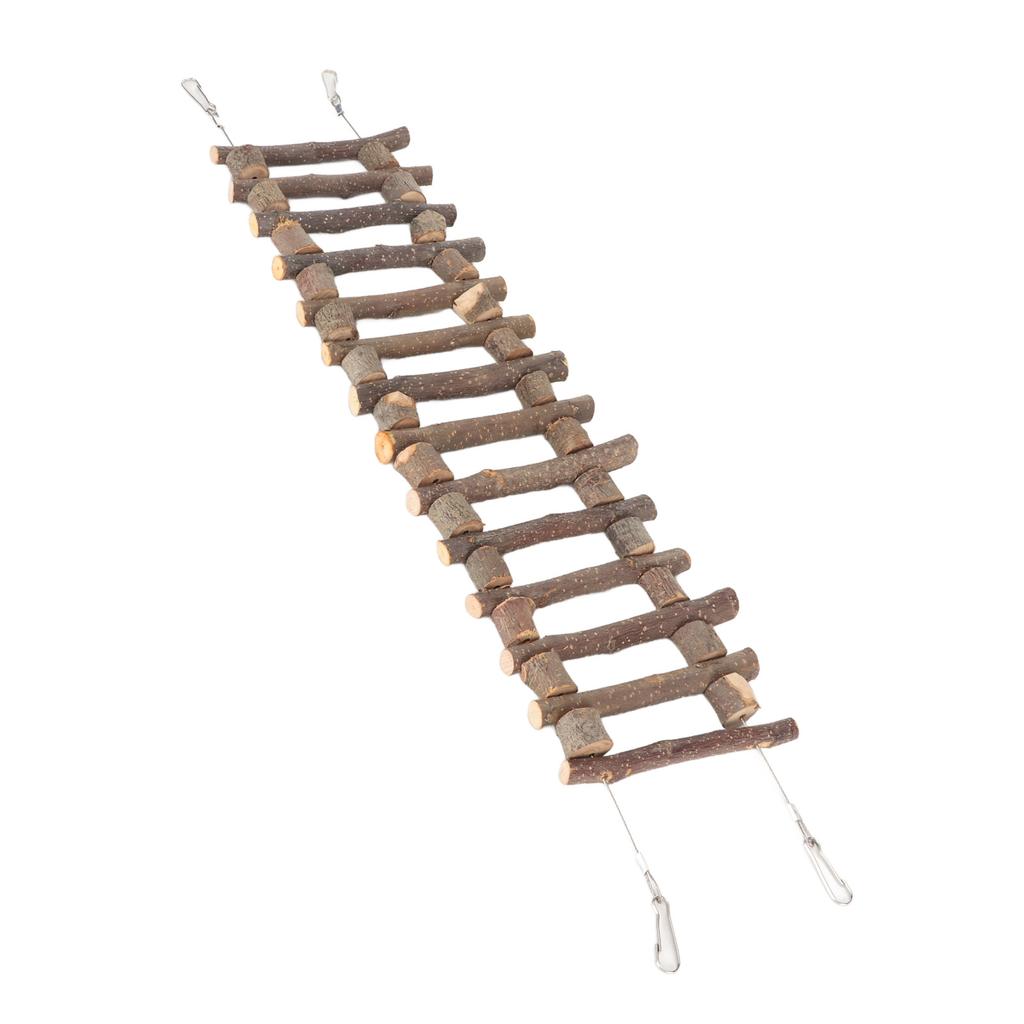 Pet Climbing Ladder Teeth Grinding Environmental Durable Flexible Wooden Ladder Bridge for Parrot Chinchilla