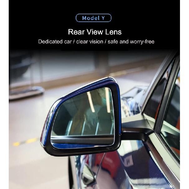 1Pair 800R Wide-Angle Large Vision Rearview Mirror Heating Replacemen Anti Dazzle Reversing For Tesla Model 3 Y X S Accessories