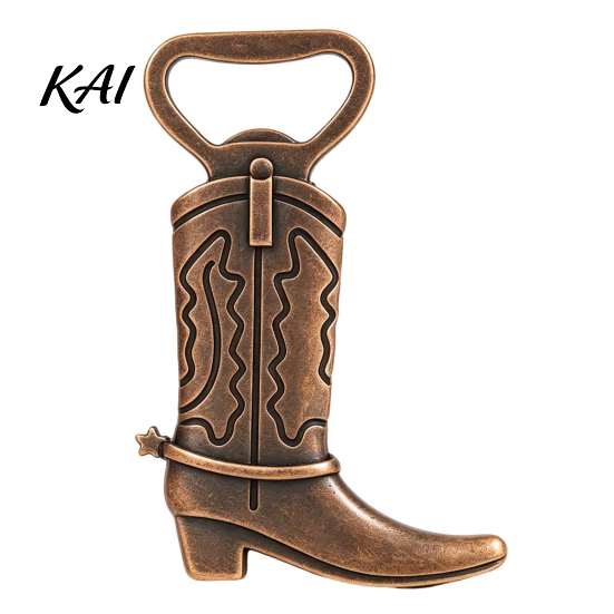 Country Style Wedding Favors Cowboy Boot Bottle Opener, Durable Zinc Alloy Western Theme Openers with Creative Souvenirs Thank You Card, Unique Party