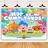 Fondo Fotográfico con Diseño de Plim Plim, Temática de Payaso Mágico, Decoración de Fiesta Infantil
