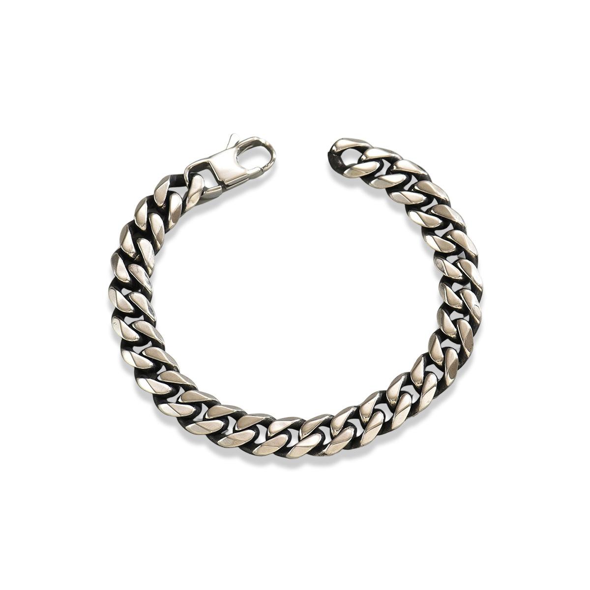 Personalized Style Ins Heavy Industry Cuban Bracelet Retro Vintage Men s Simple Fashion