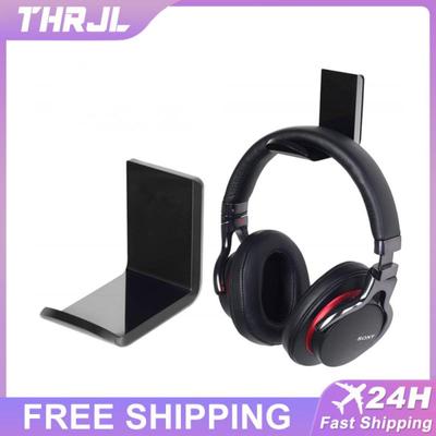 Headphone Holder Stand Adhesive Wall Mounted Headset Hanger Wall Hook Under Desk Computer Pc Monitor Earphone Display Rack Hook