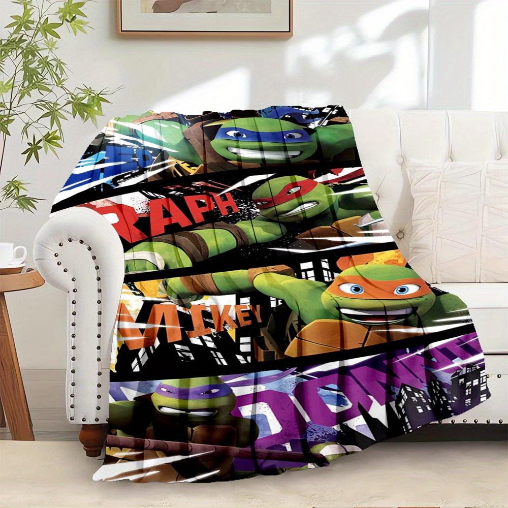 1pc Turtles,Action,AdventureDigital Print Fleece Blanket - Contemporary Style, Suitable for All Seasons, Perfect for Home, Travel, or Campin